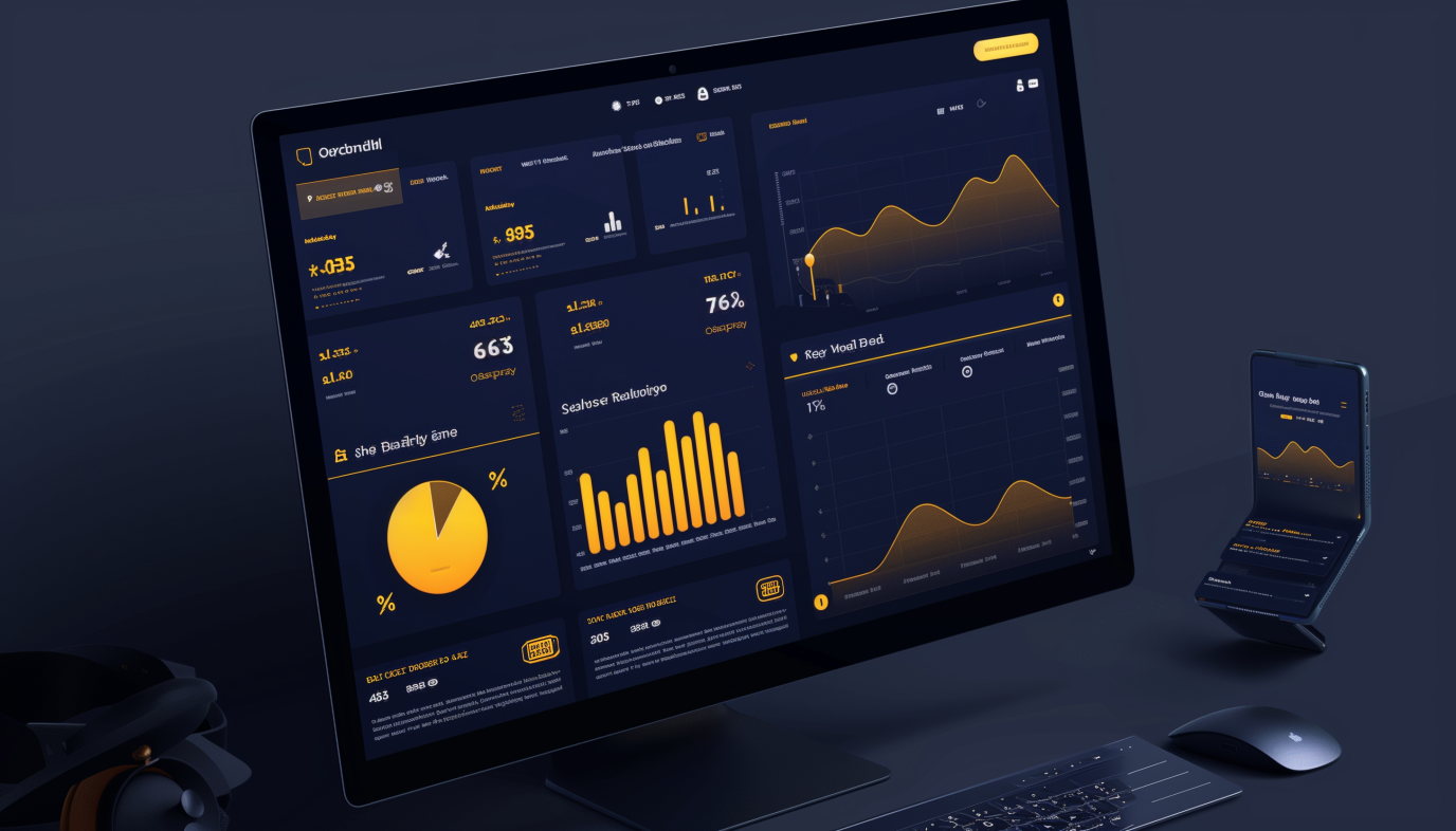 Review Scraper analytics dashboard showing website traffic growth from positive reviews in gold and navy branding Review Scraper analytics dashboard showing website traffic growth from positive reviews in gold and navy branding