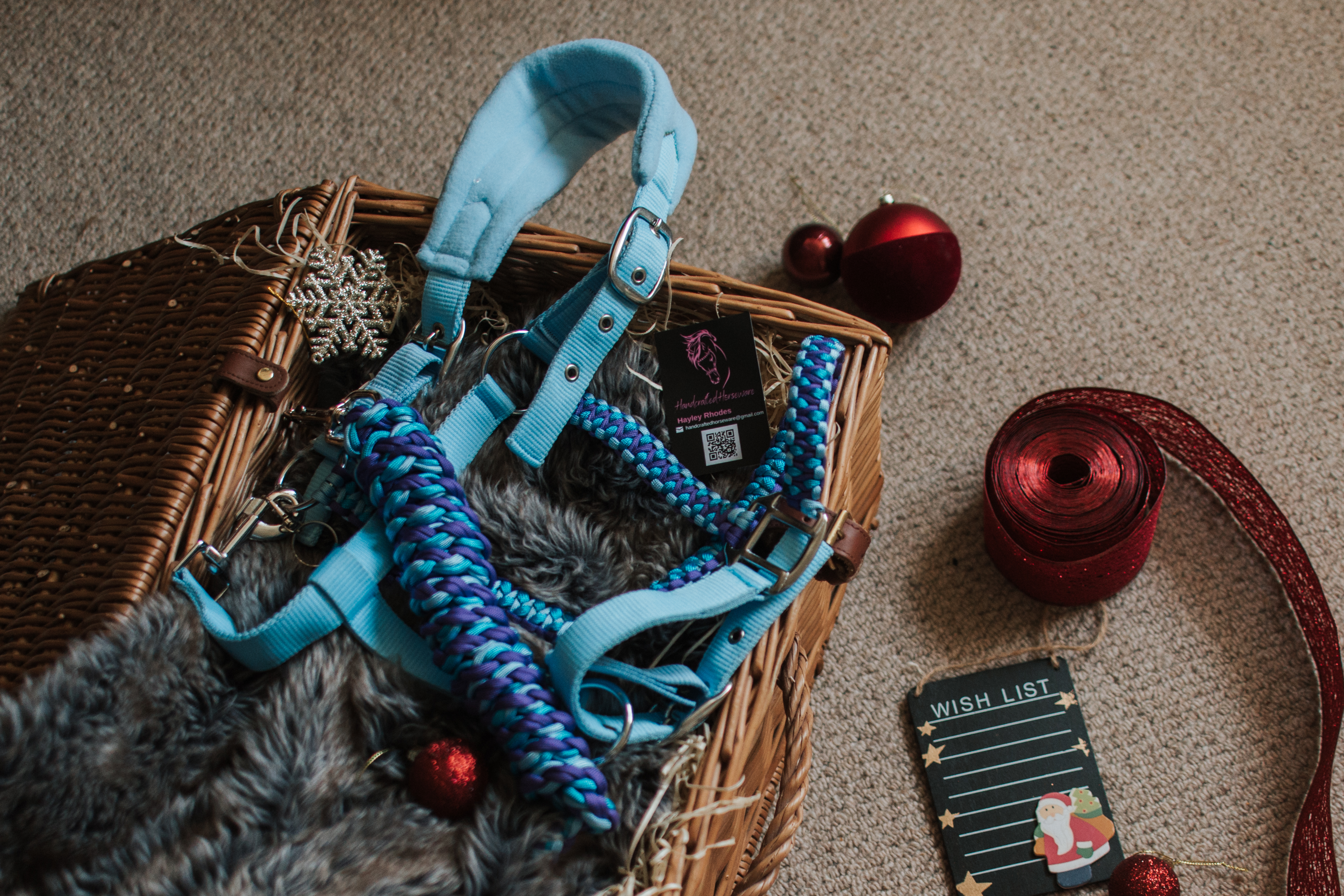 Head collar and lead rope