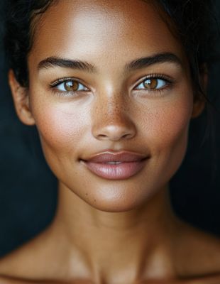 Close-up of a woman with lifted facial contours and smooth skin, showcasing the natural-looking results of a non-surgical threadlift procedure. Close-up of a woman with lifted facial contours and smooth skin, showcasing the natural-looking results of a non-surgical threadlift procedure.