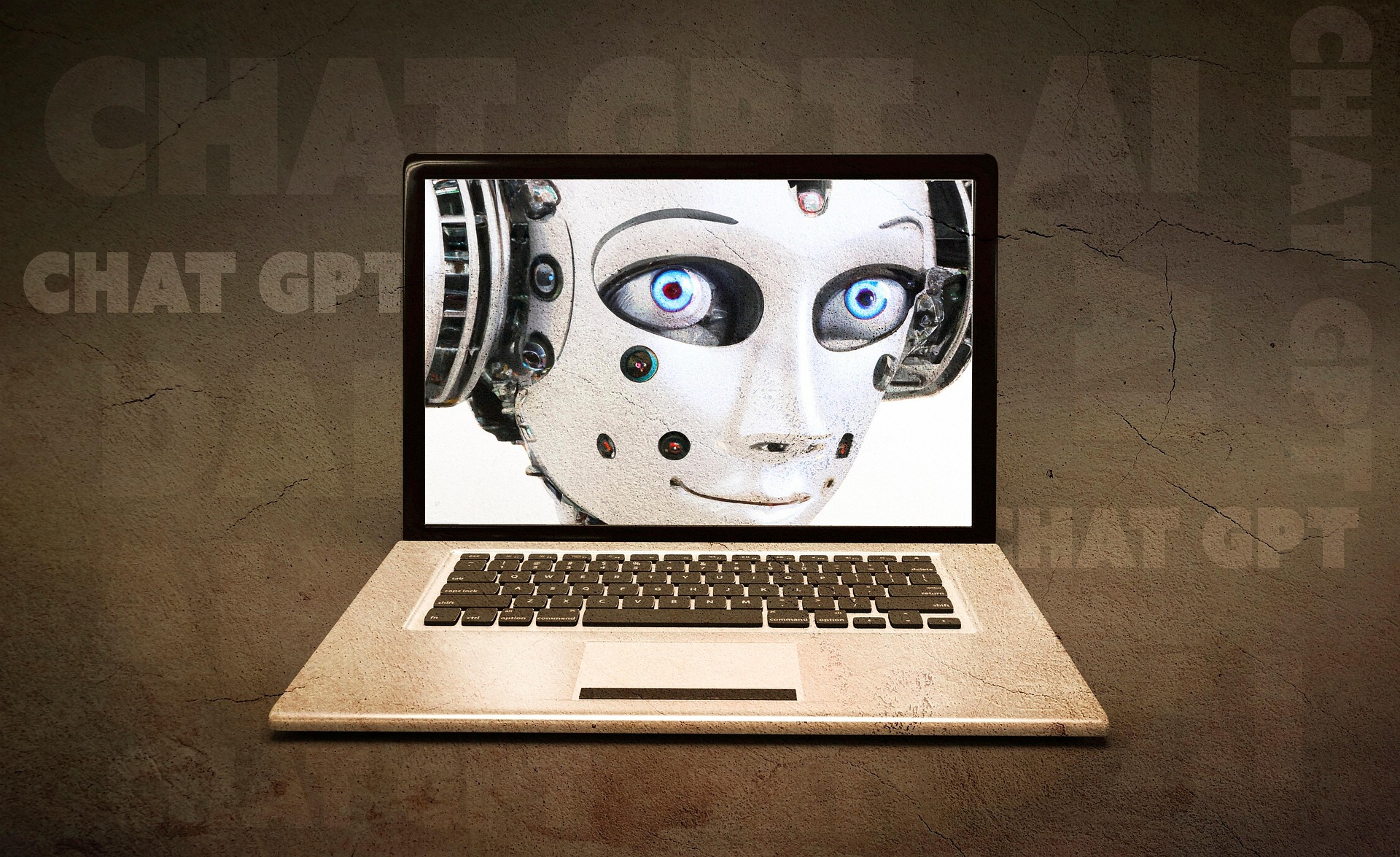 computer with robot image