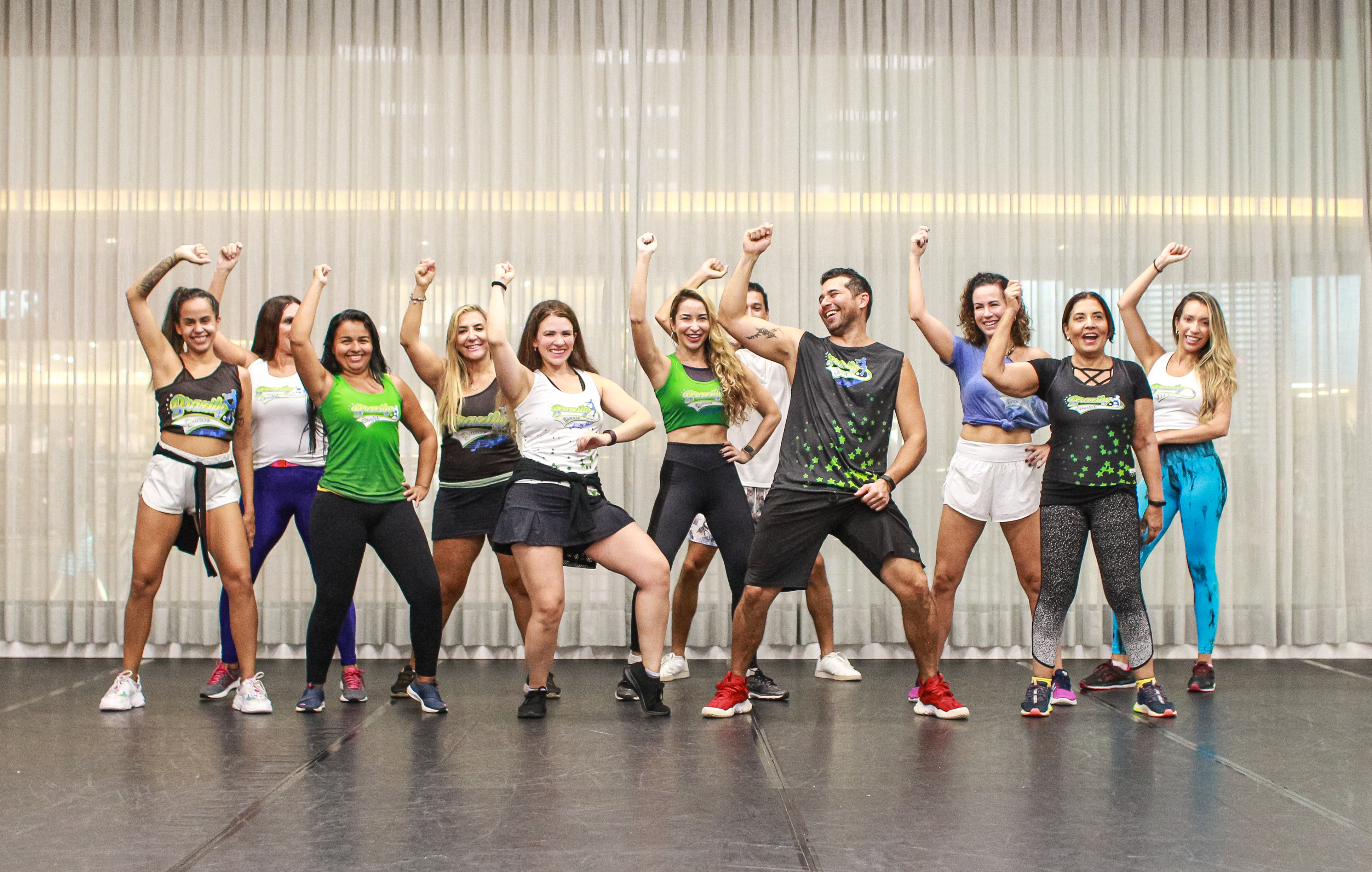 Happy people after Brazilian dance class