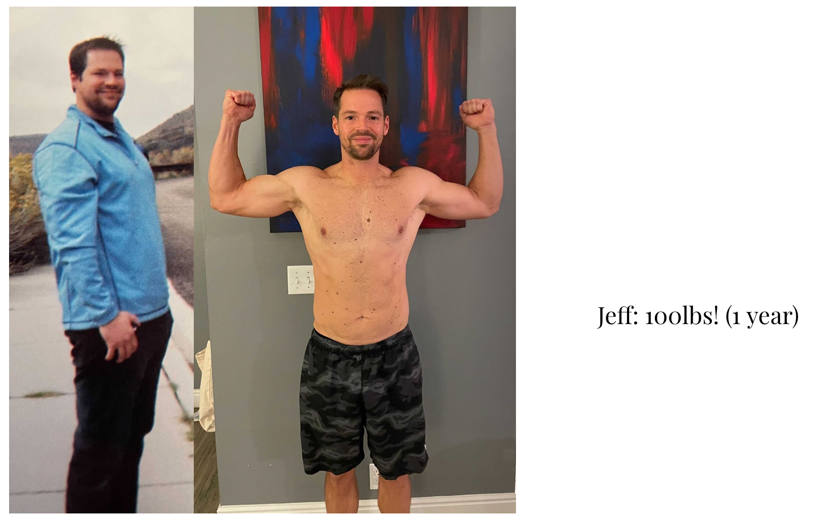 Jeff lost 100 pounds in one year following Tribe's three pillars