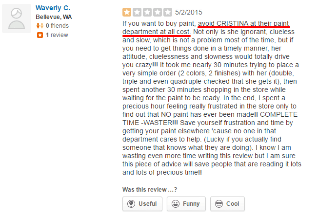 negative reviews