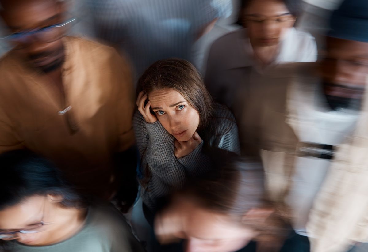 woman distressed falling behind metaphor woman distressed falling behind metaphor