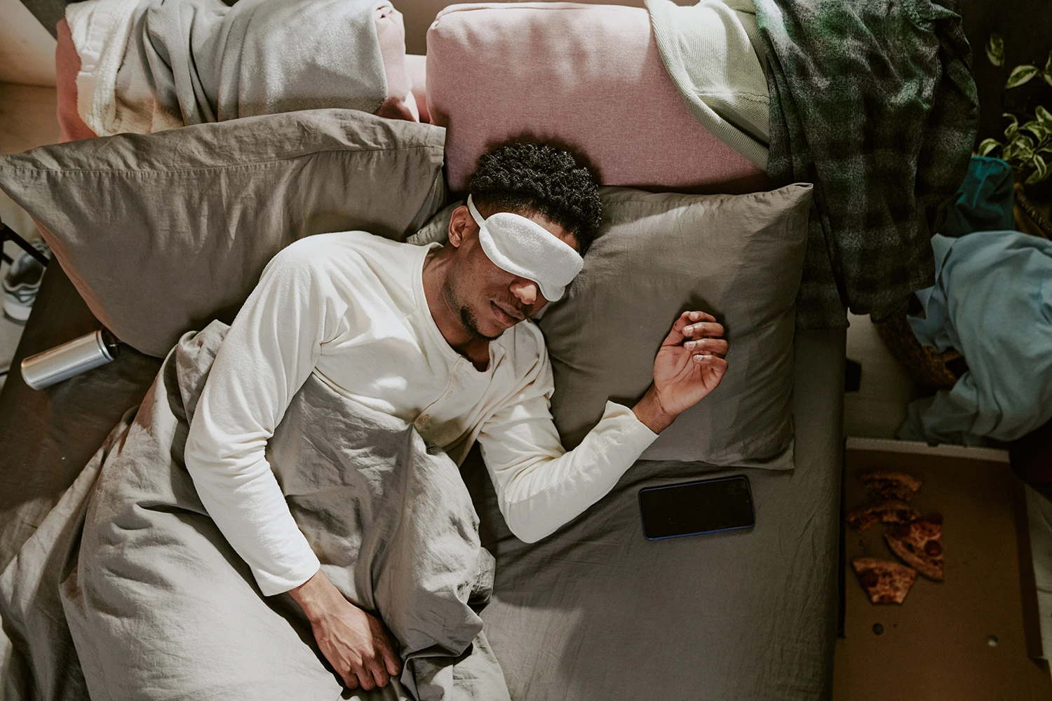 a person peacefully asleep
