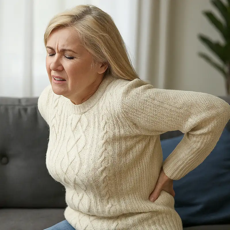 Patient receiving treatment for sciatica and back pain