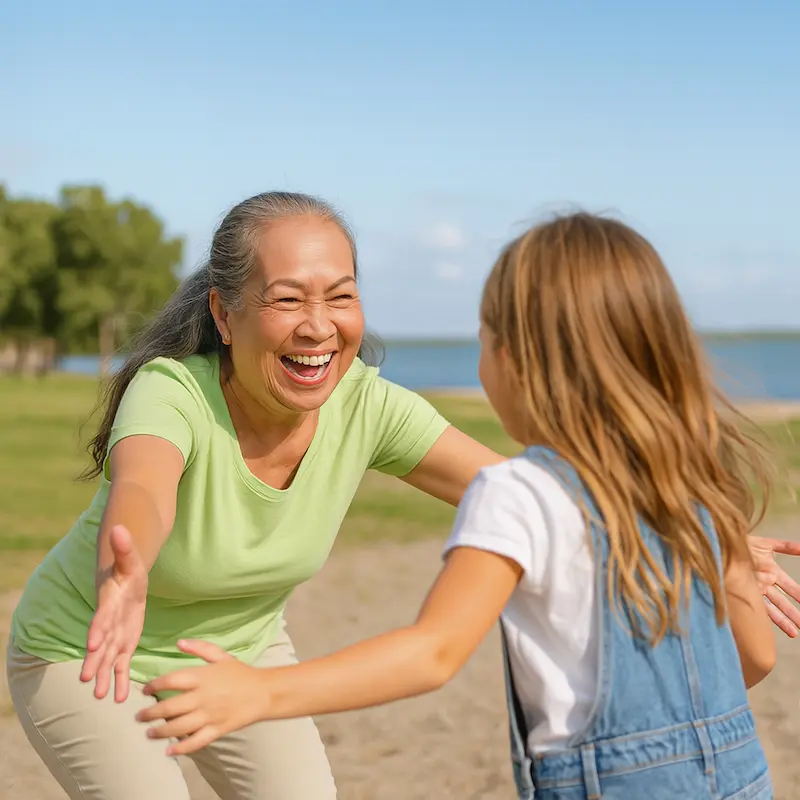 Patient with improved neck mobility after treatment