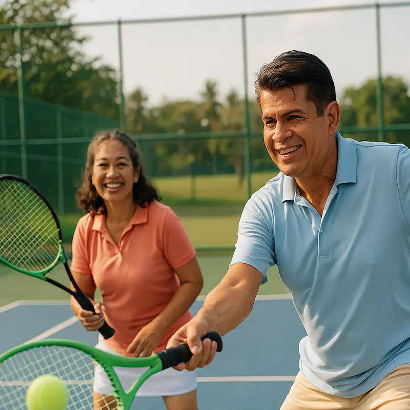 Patient enjoying active lifestyle after knee treatment