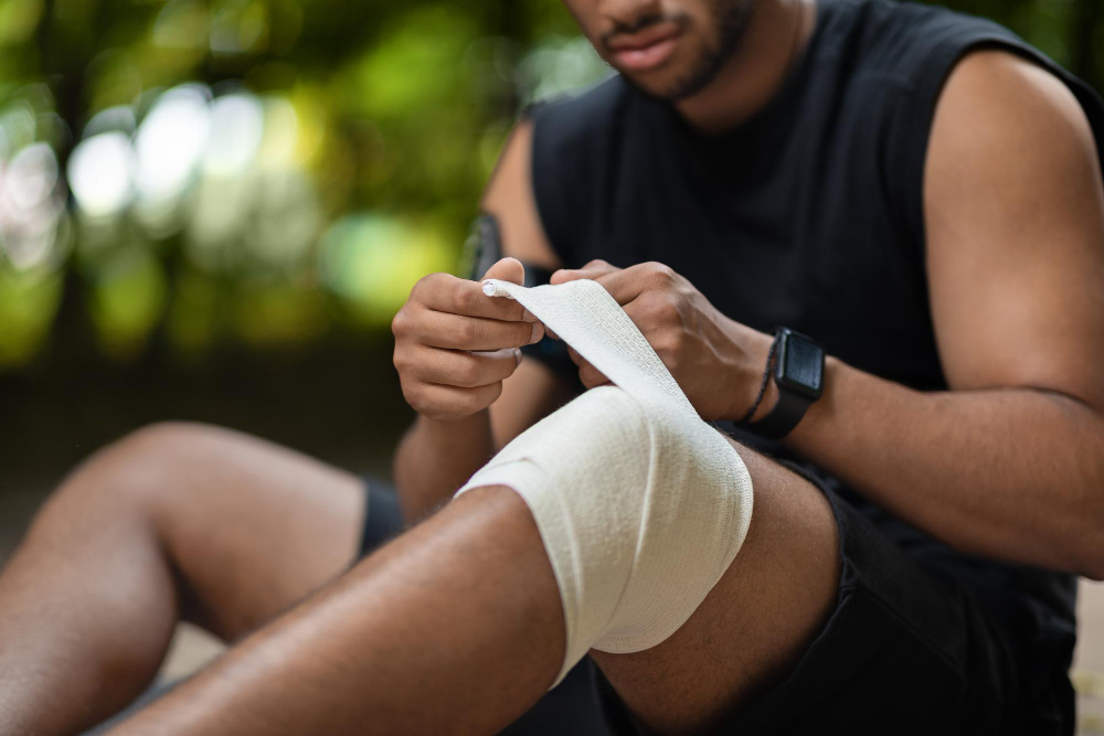 an injured man