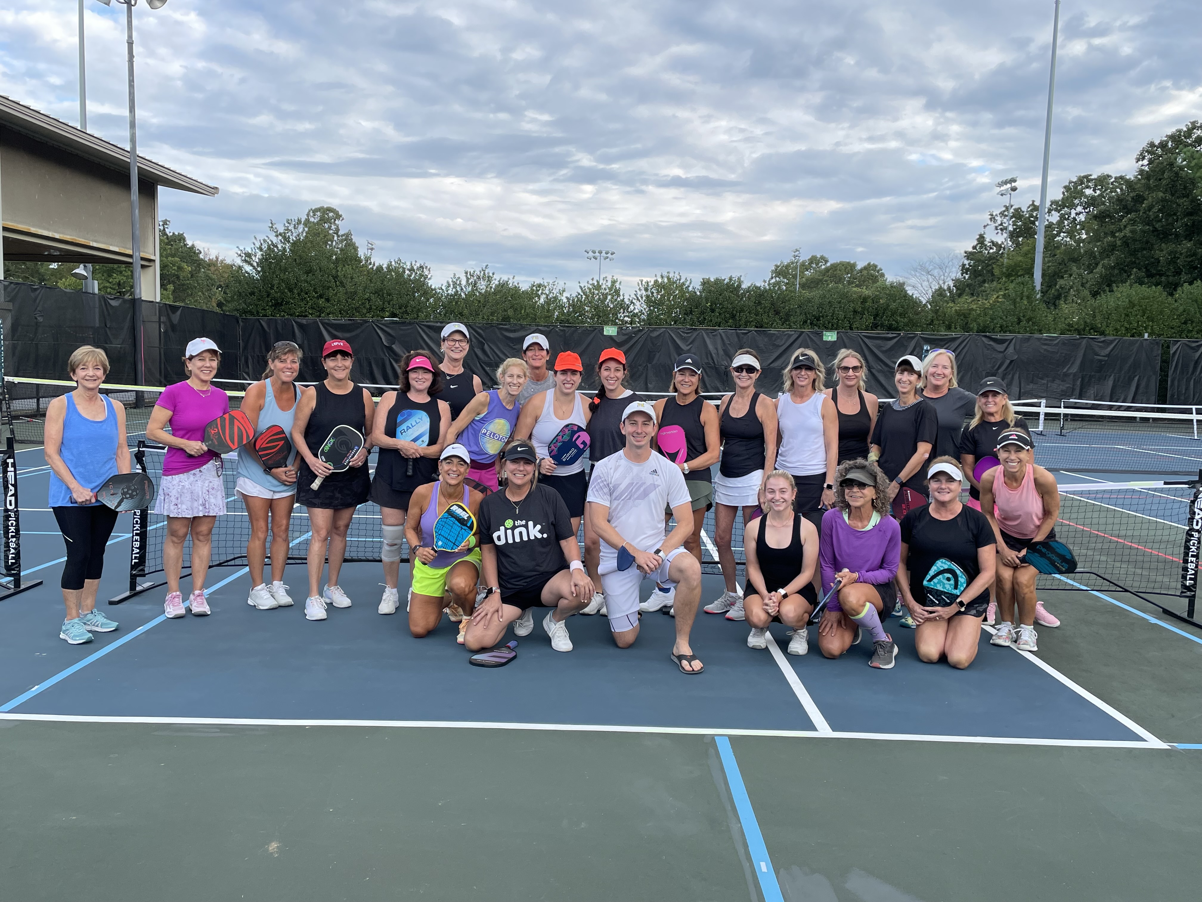 Mike Balcom coaching at pickleball court