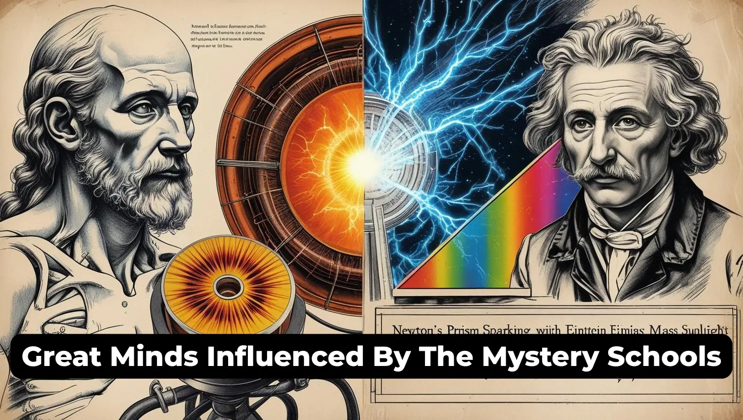 Great minds like da Vinci, Tesla, Newton, and Einstein inspired by mystery school wisdom Great minds like da Vinci, Tesla, Newton, and Einstein inspired by mystery school wisdom