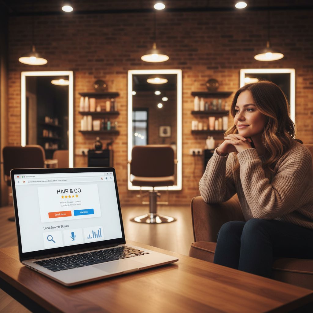 Lokale Sichtbarkeit: Google Maps Eintrag eines Friseursalons Lokale Sichtbarkeit: Google Maps Eintrag eines Friseursalons