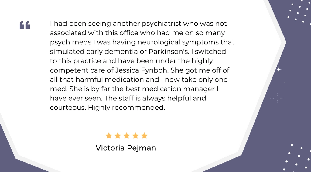 Victoria Pejman Testimony for MedPsych Integrated medication management