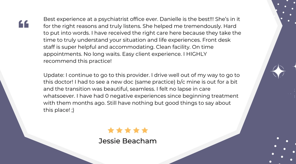  Jessie Beachman Testimony with Medpsych Psychotherapy with a Psychiatrist