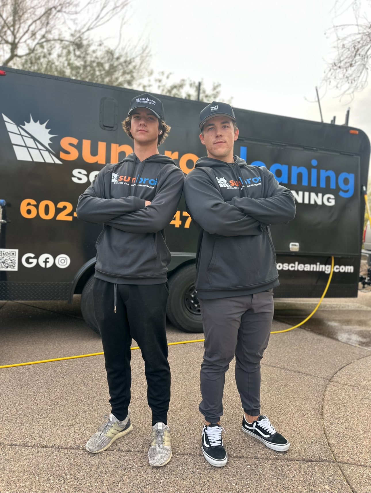 Co-owners of Sunbros solar panel cleaning AZ Co-owners of Sunbros solar panel cleaning AZ