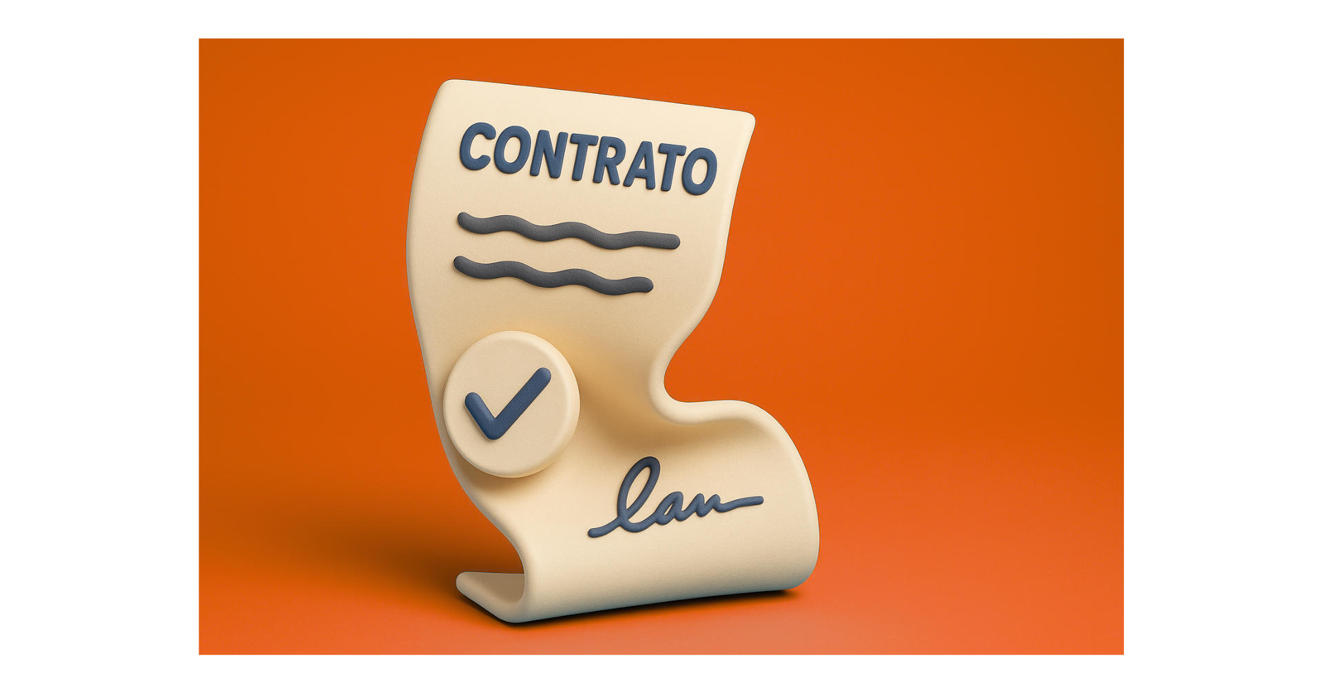 Contrato Flexível e elastico com fundo laranja Contrato Flexível e elastico com fundo laranja