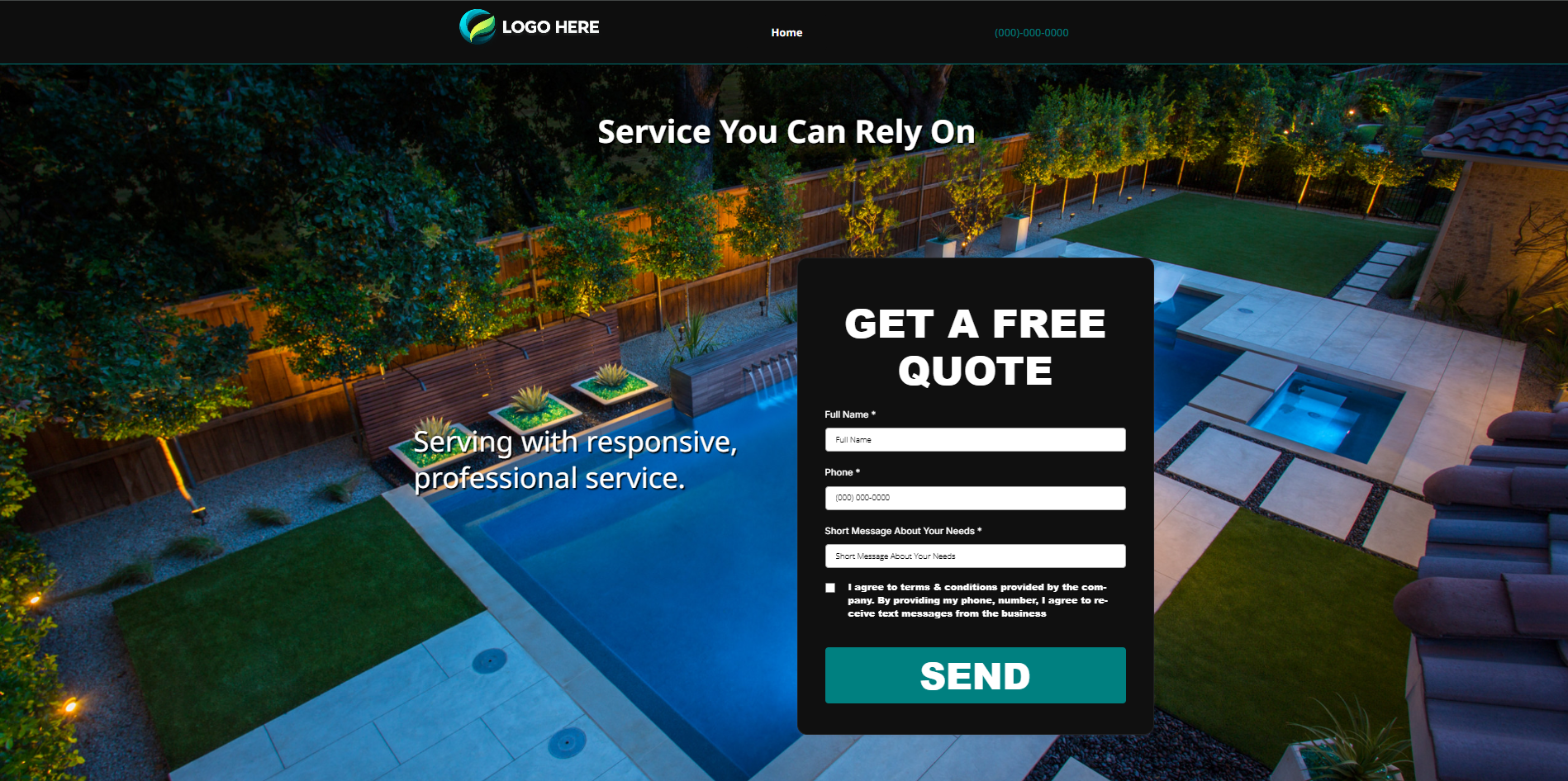 Homepage preview screenshot