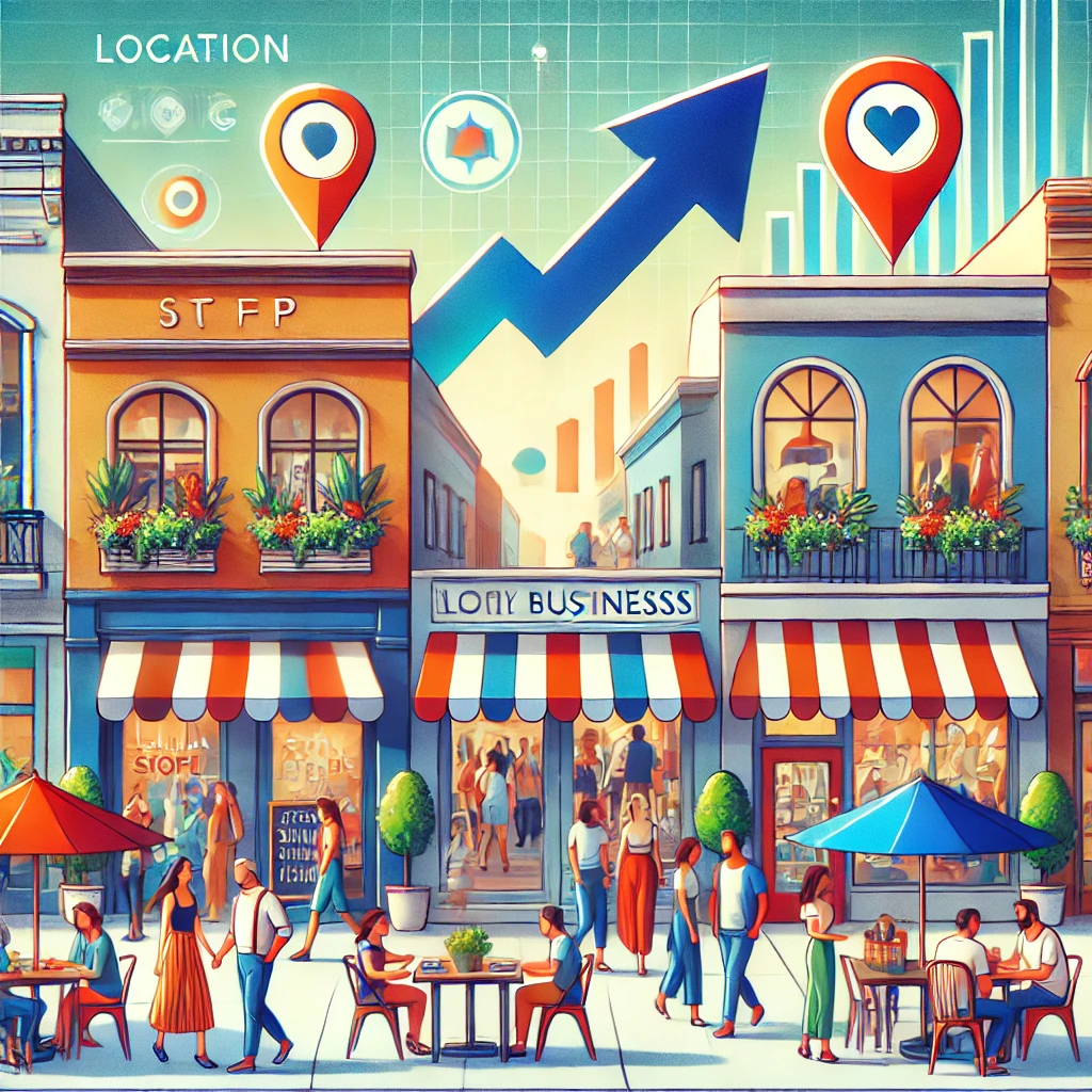 An illustration of a lively local street with small businesses, colorful storefronts, and people walking, shopping, and interacting, symbolizing a thriving local economy. An illustration of a lively local street with small businesses, colorful storefronts, and people walking, shopping, and interacting, symbolizing a thriving local economy.