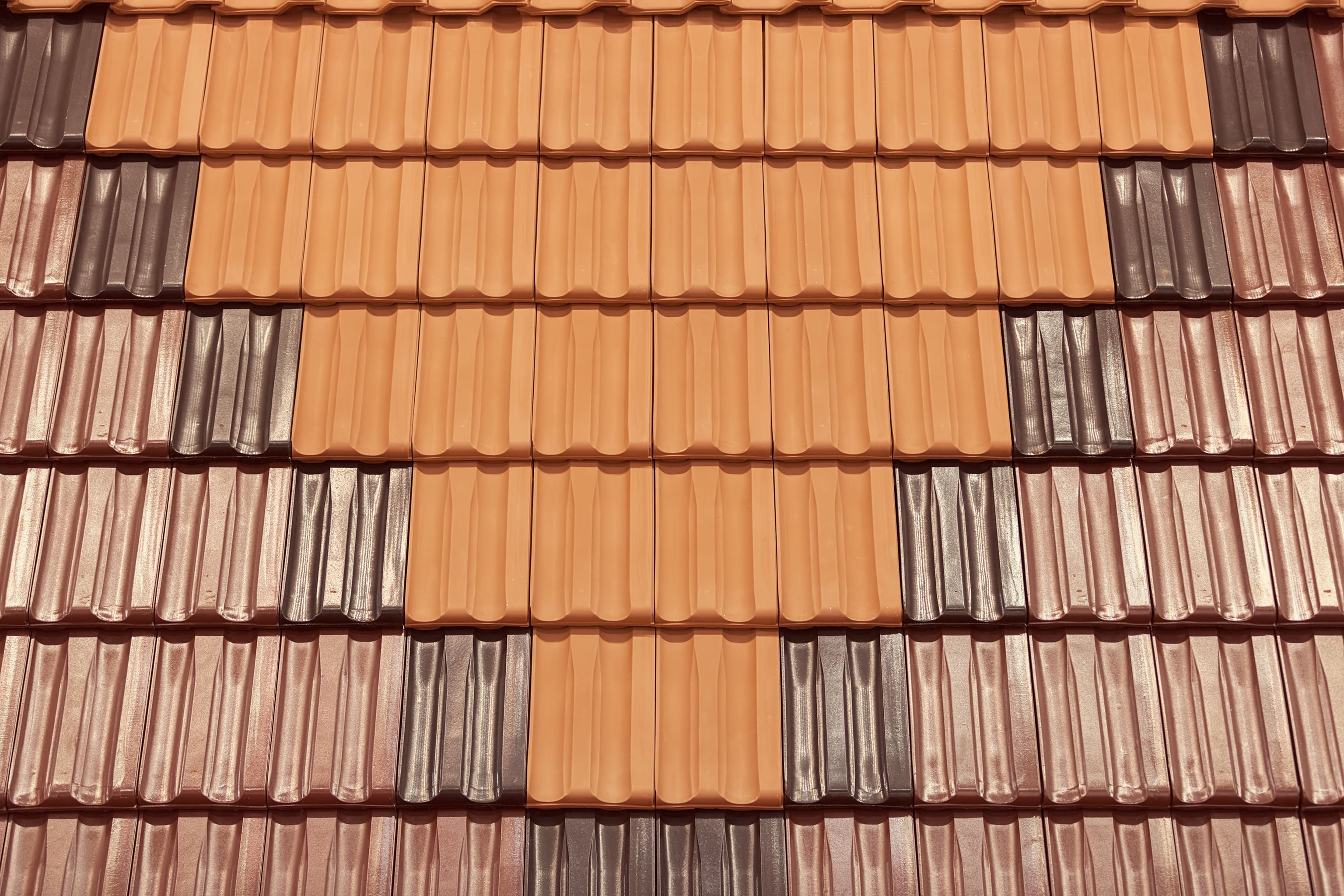 different color of roof tiles