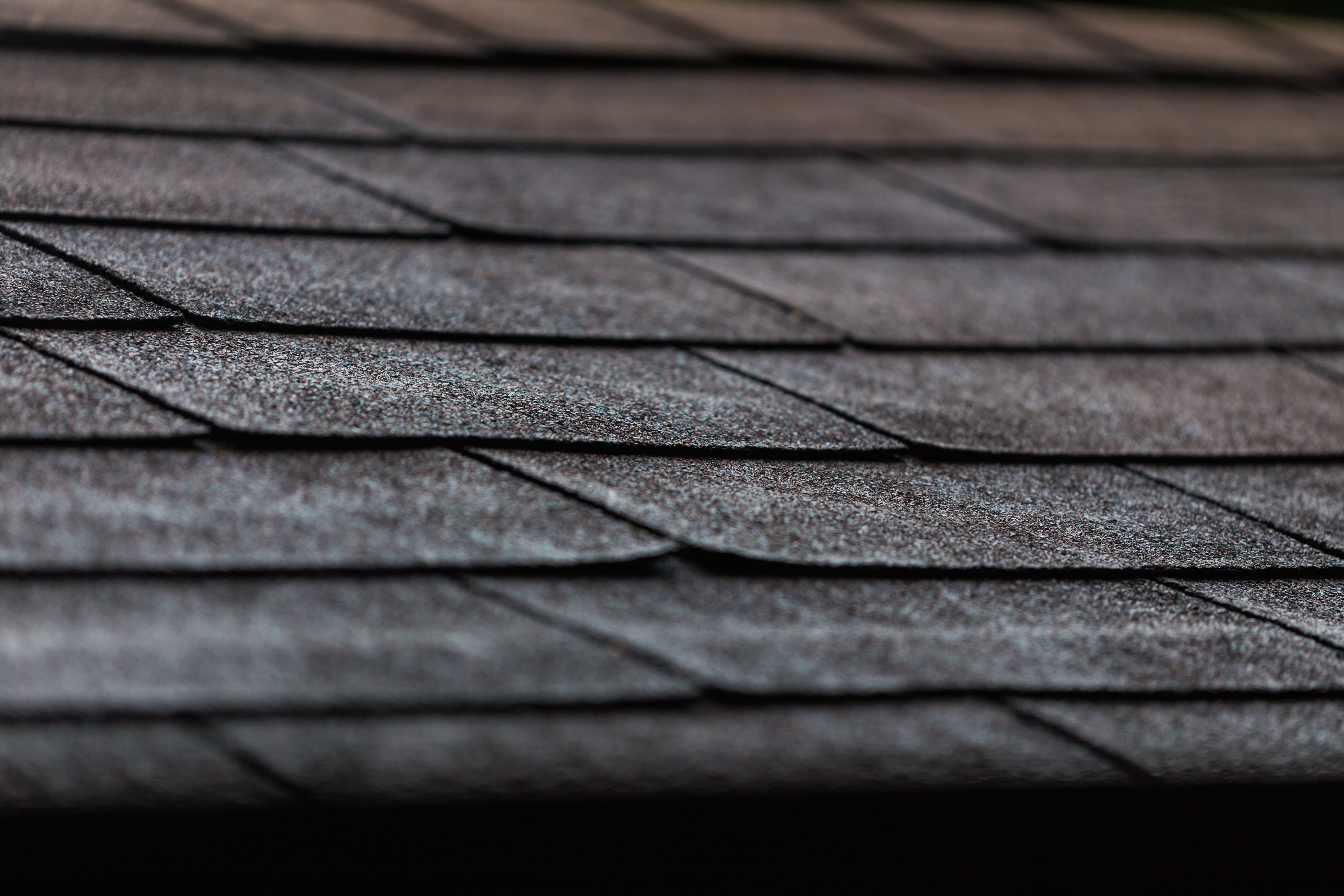 black shingles on a roof