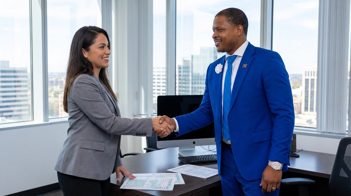 Rick Jefferson with client consultation