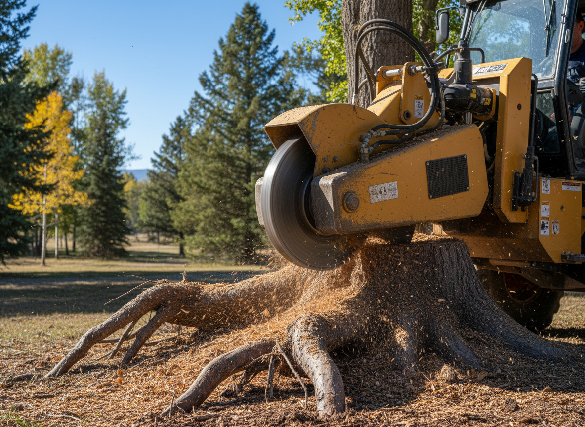 Tree Root Grinding in Utah: When You Need It, How It Works, and What It Costs – root grinding equipment on-site