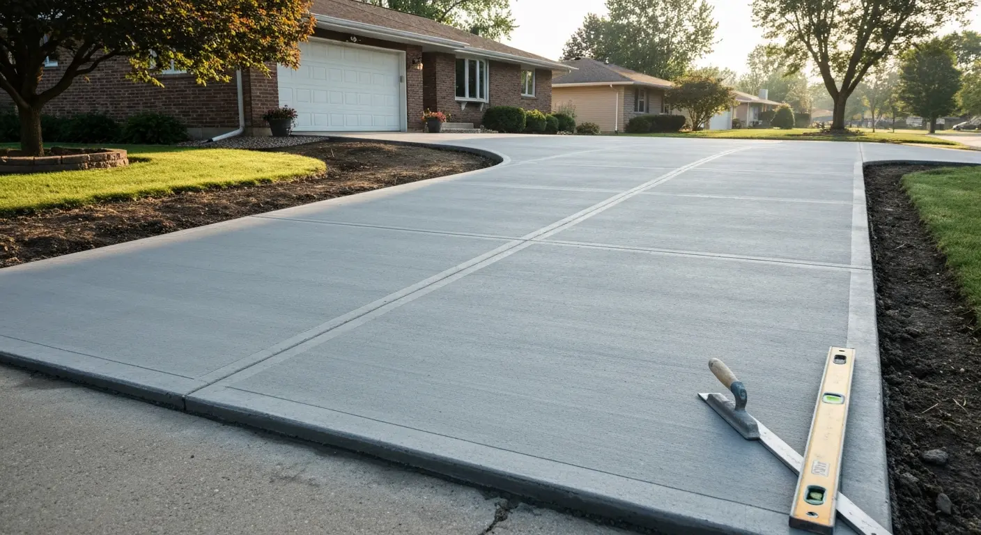 Concrete driveway