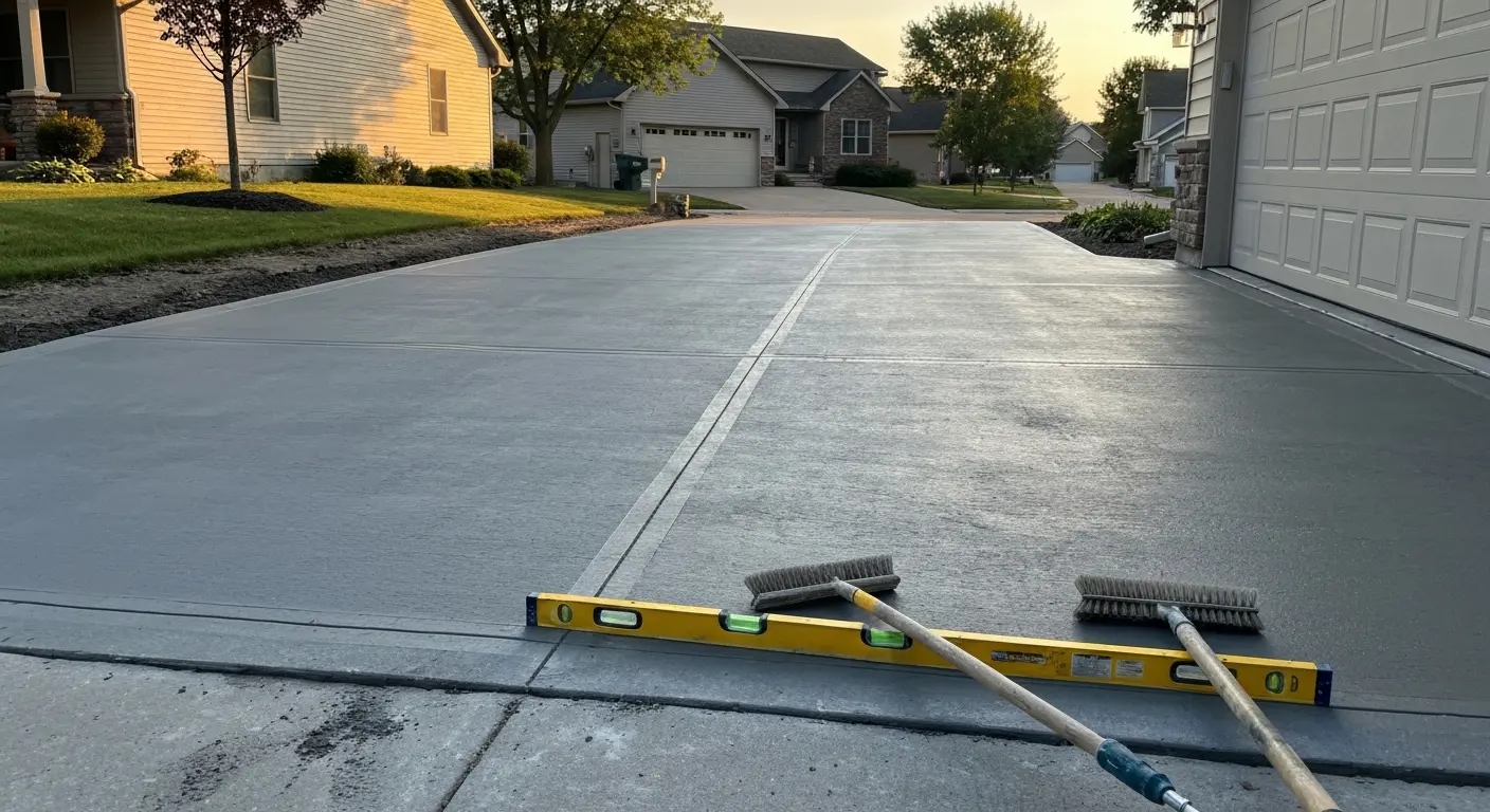 Concrete driveway in Hopkins