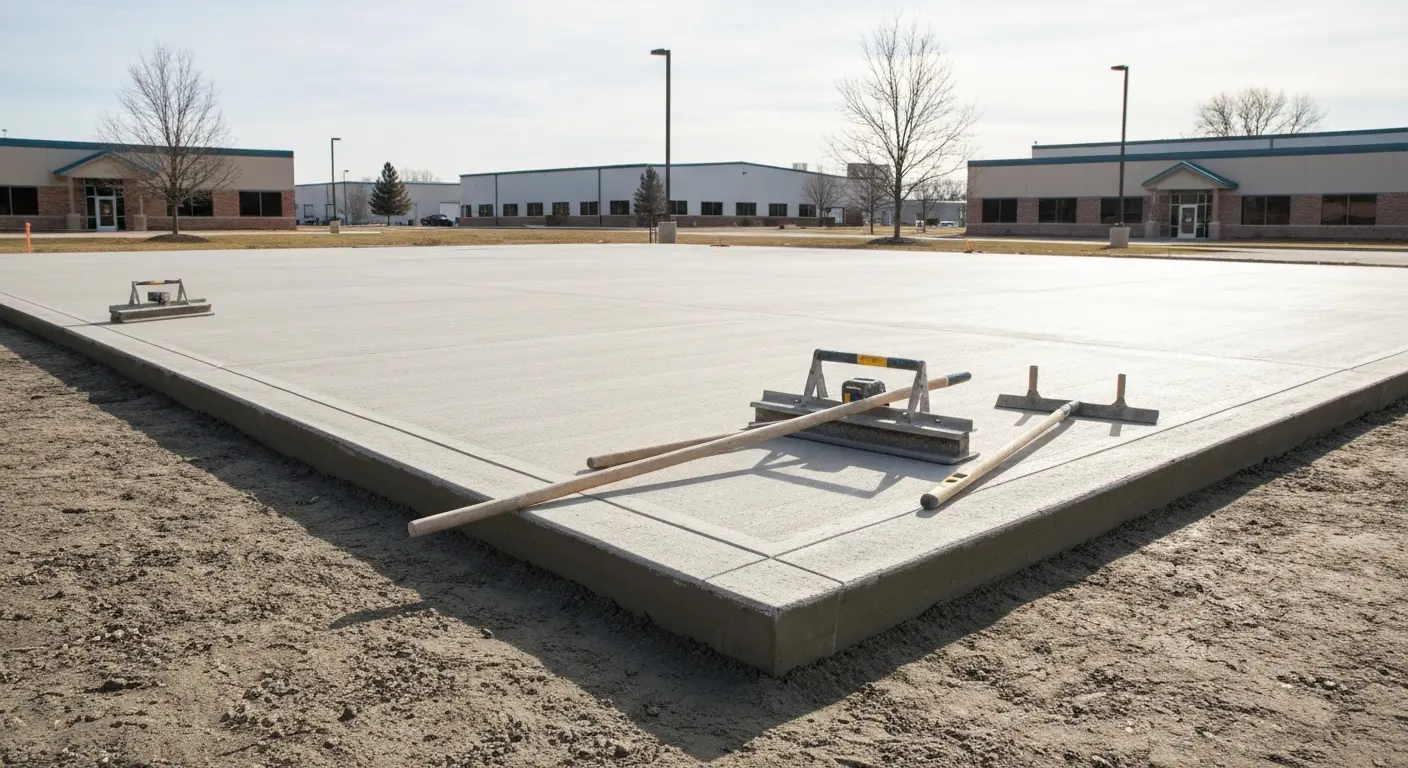 Commercial concrete slab