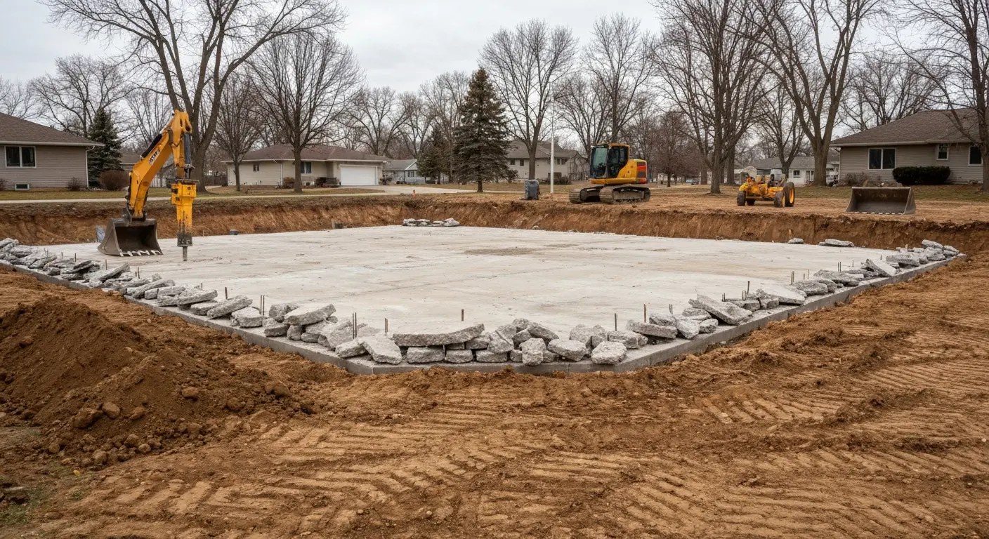 Garage slab demolition