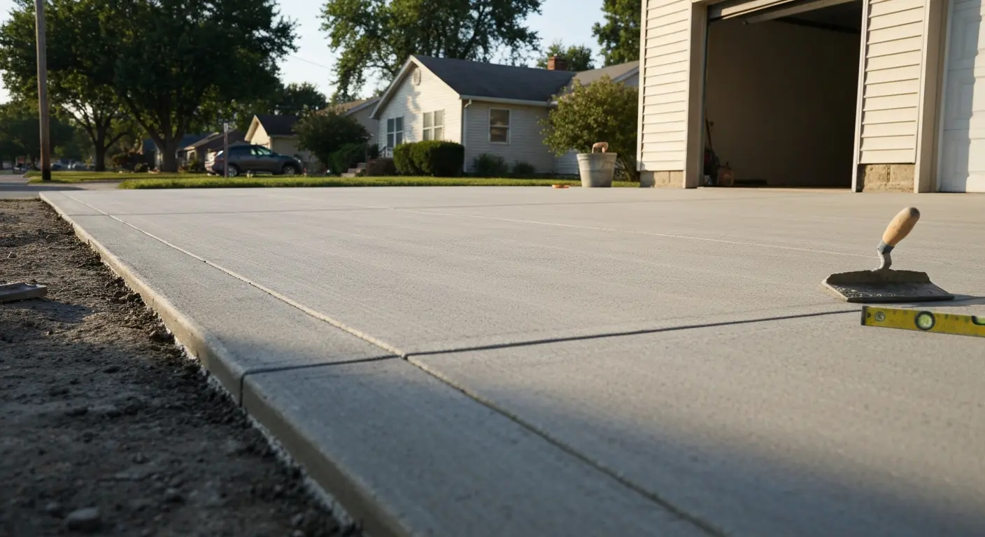 Garage concrete apron