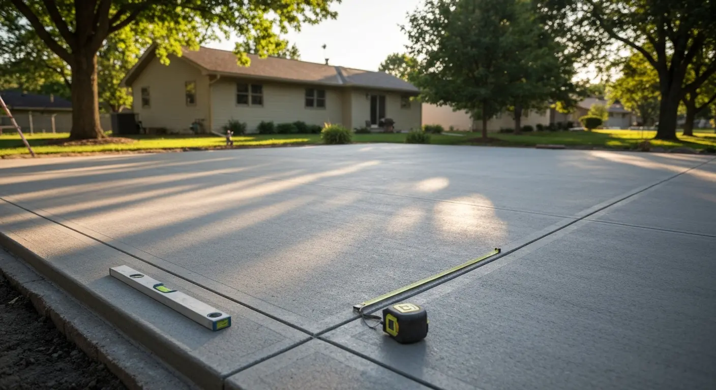 Concrete patio and outdoor area