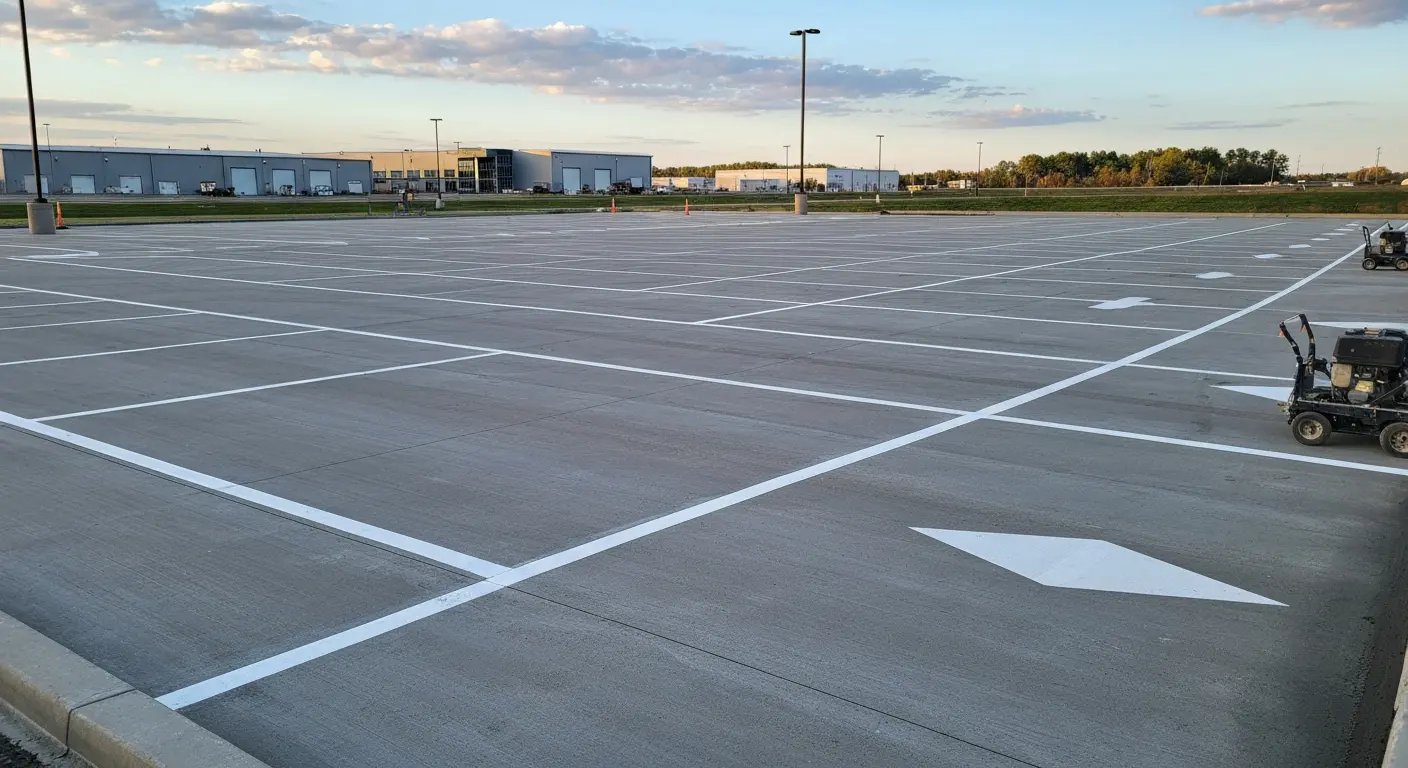 Commercial parking lot and industrial concrete in Rogers, Minnesota