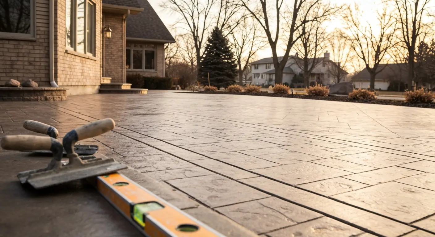 Concrete patio and outdoor space in Rogers, MN