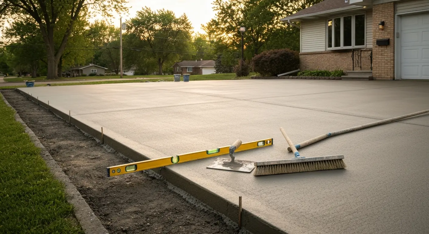 Concrete driveway project