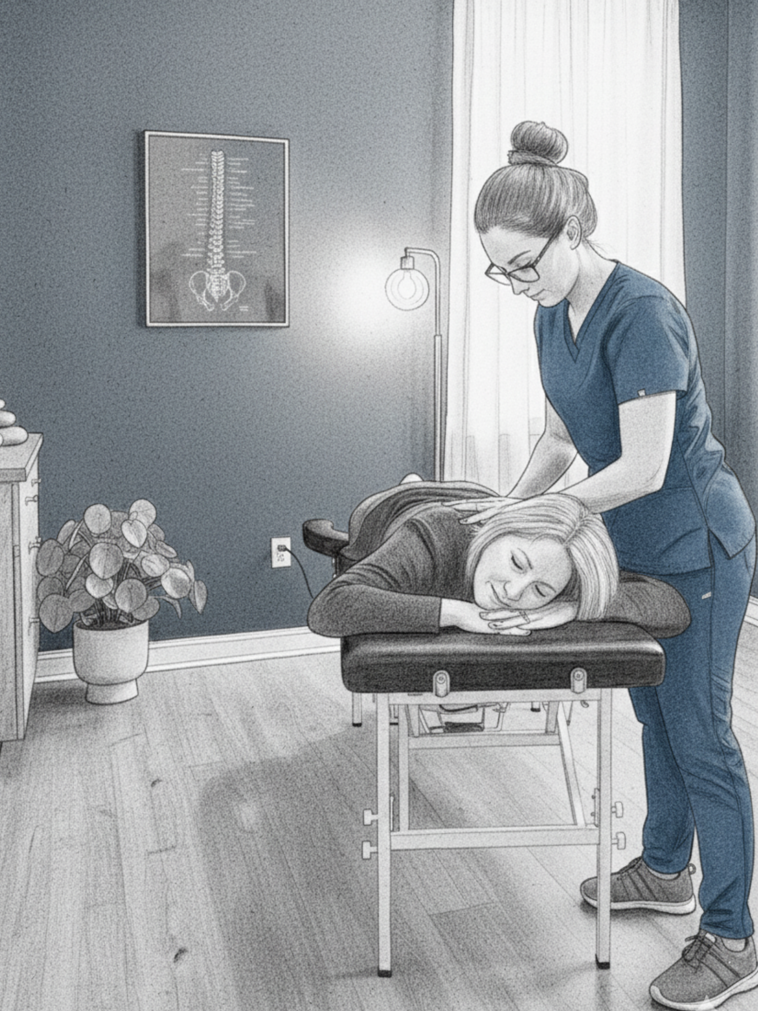 Gentle adjustment in calm room