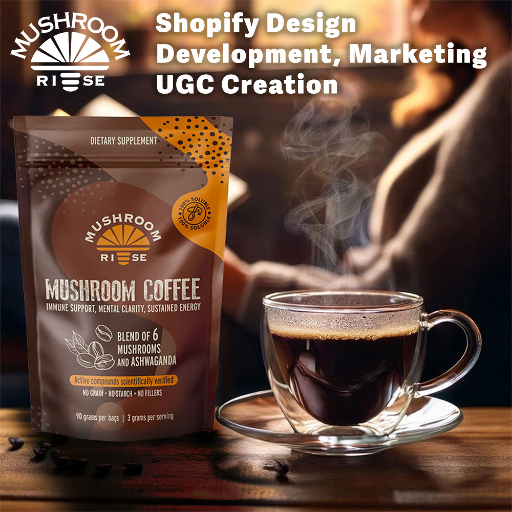 Mushroom Rise Figma Design, Marketing and Consultation