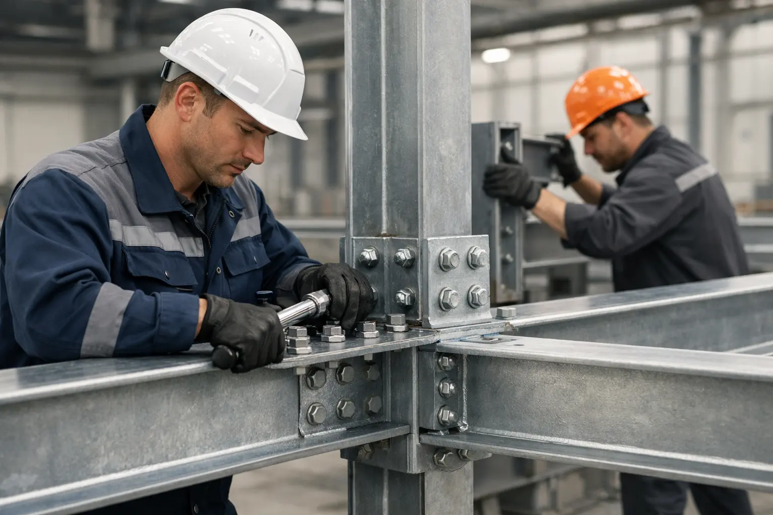 Metal structure assembly on industrial site Vugrinec MONT