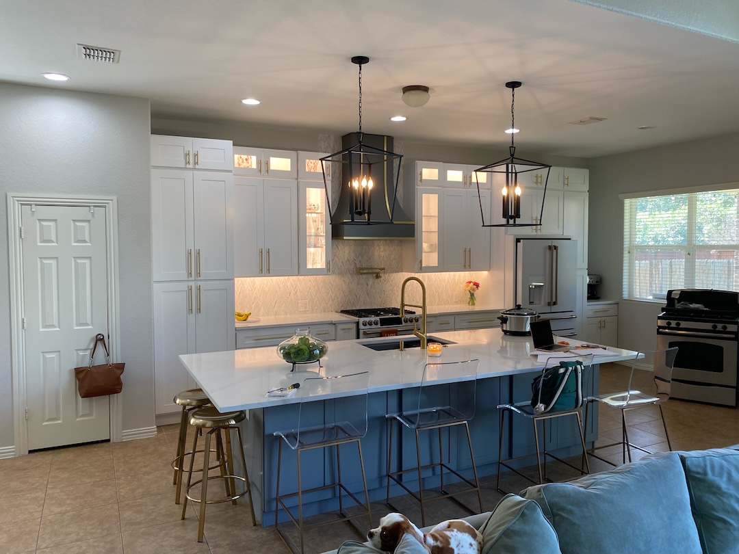 Kitchen remodel with blue island San Antonio Kitchen remodel with blue island San Antonio