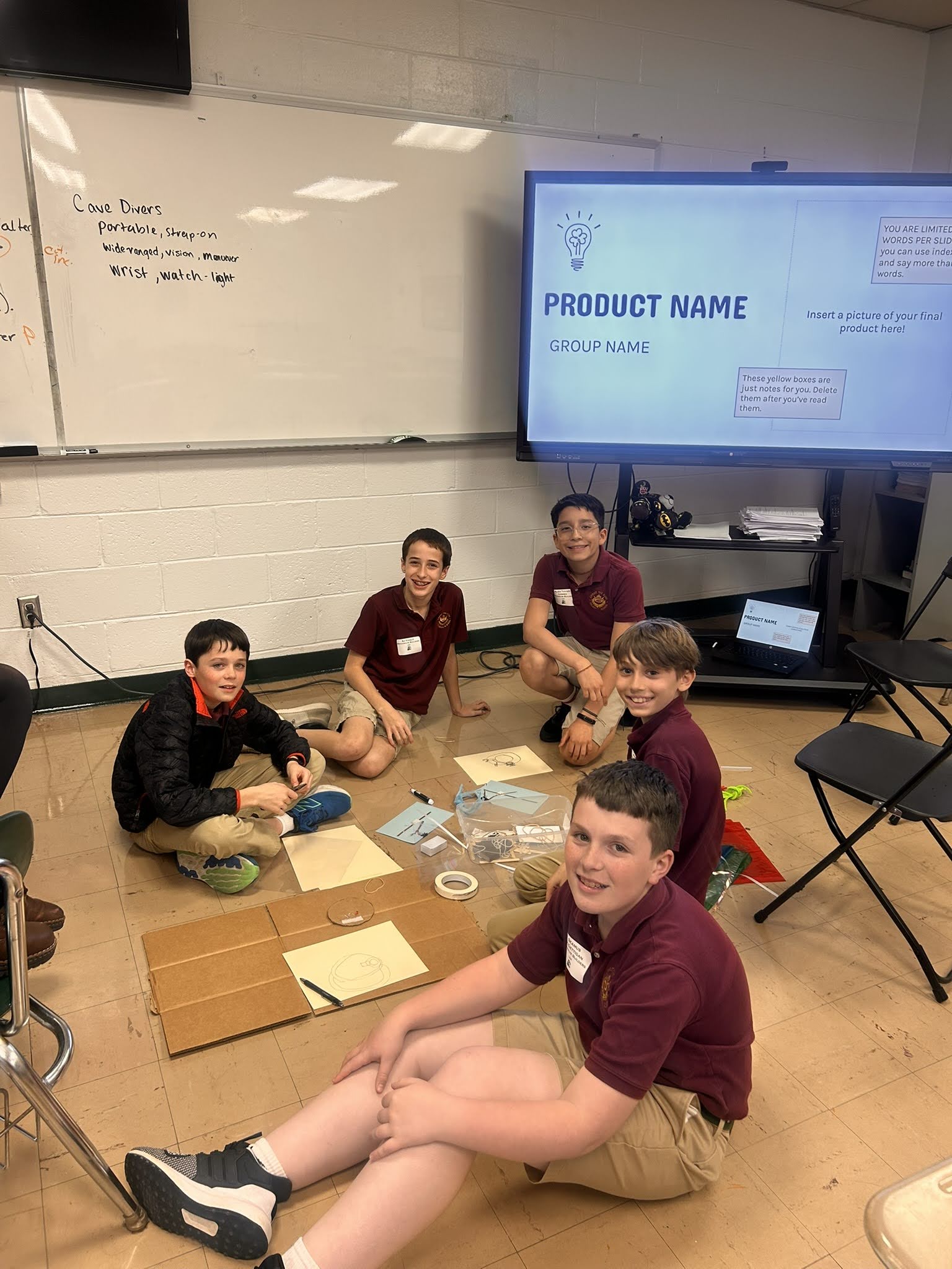 Students were provided with craft supplies, LED lights, copper tape, and batteries to prototype their inventions. Students were provided with craft supplies, LED lights, copper tape, and batteries to prototype their inventions.
