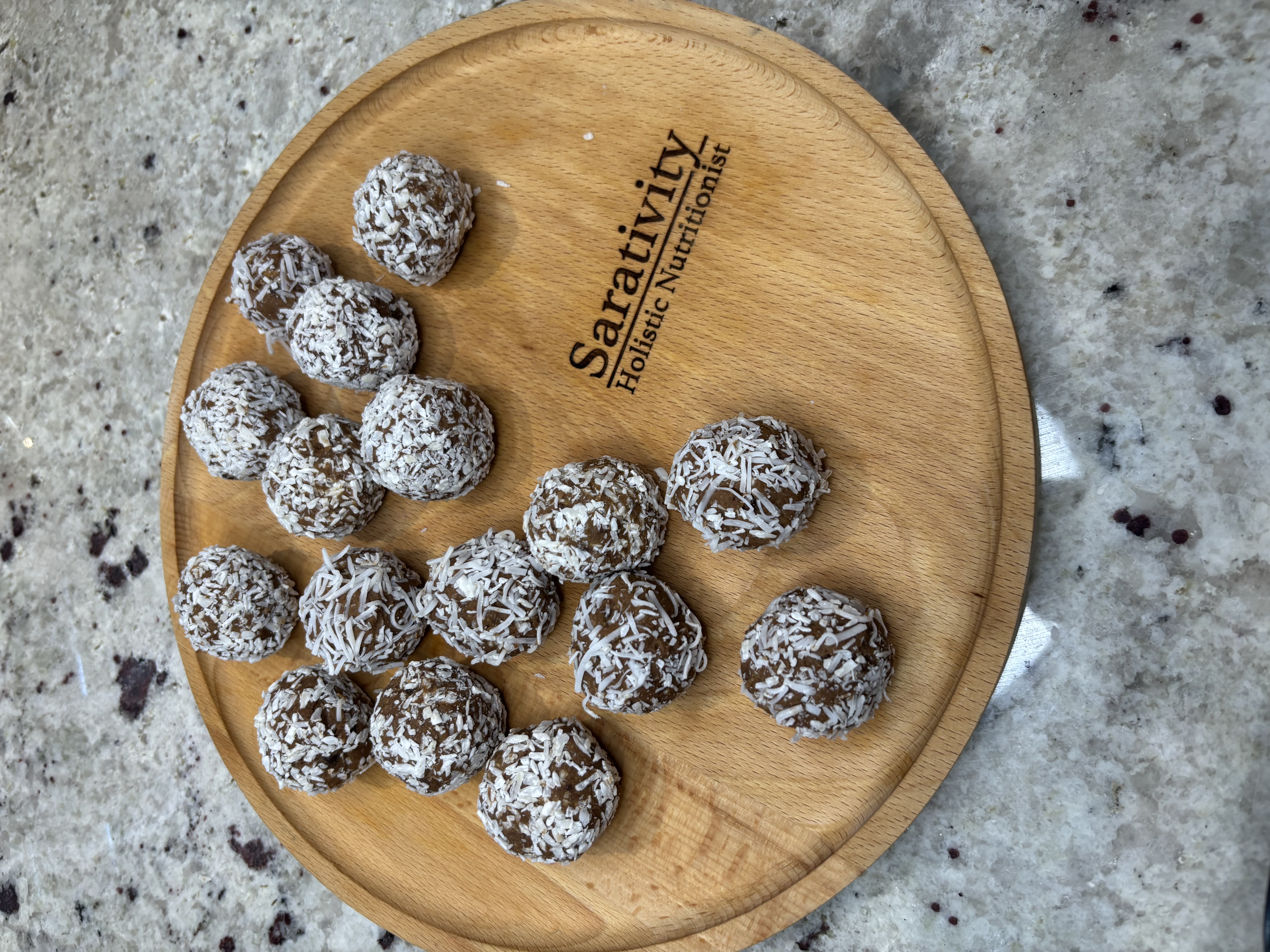 energy balls on plate