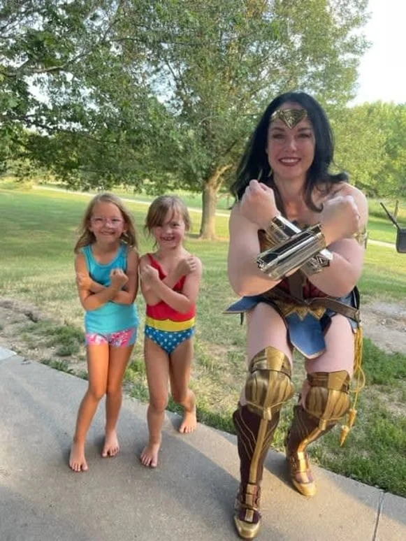 wonder woman with kids