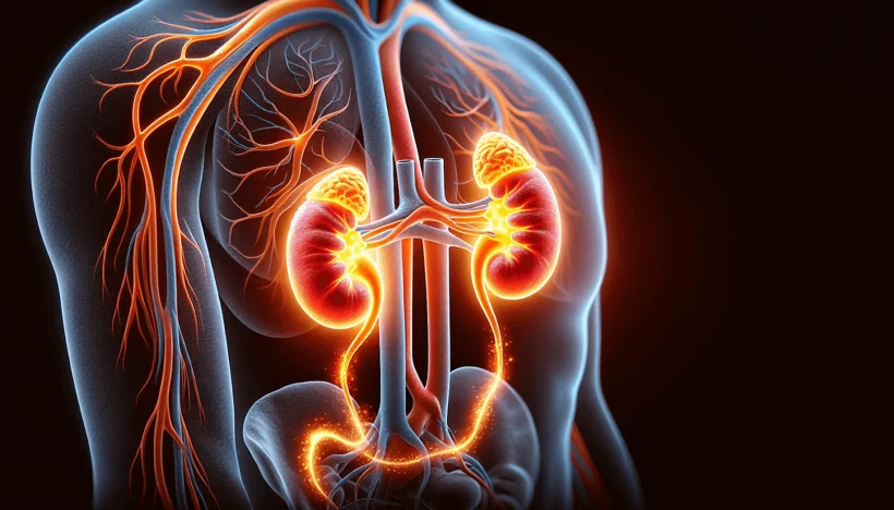 Illustration of adrenal glands producing cortisol Illustration of adrenal glands producing cortisol