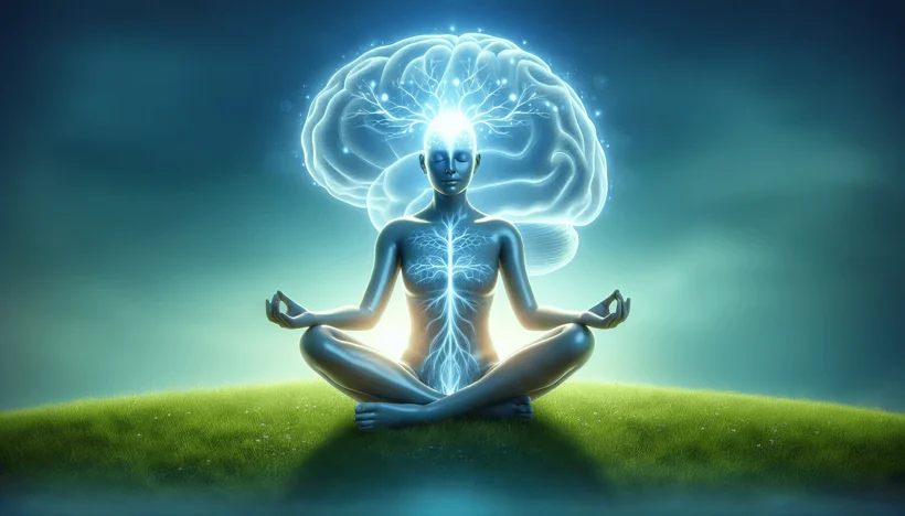 Illustration of a person practicing mindfulness Illustration of a person practicing mindfulness