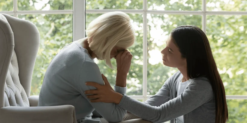 A person struggling to focus on a task due to trauma A person struggling to focus on a task due to trauma