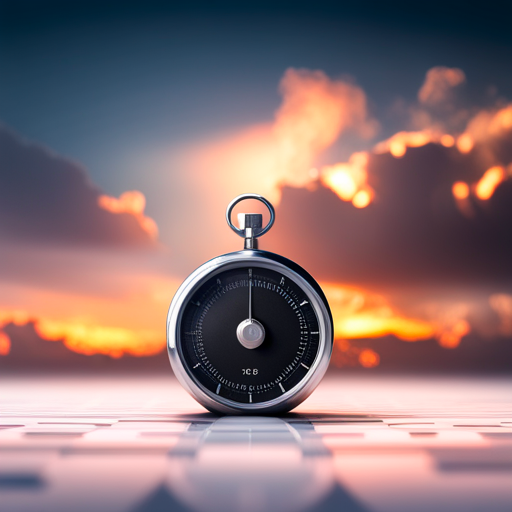 a stopwatch with a sunset in the background a stopwatch with a sunset in the background