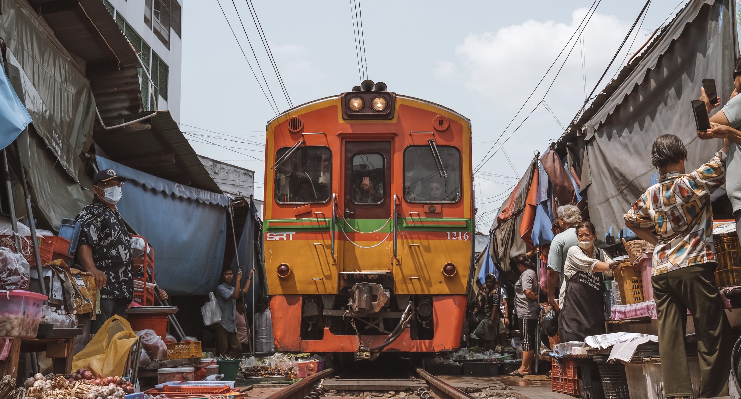 Train market, Thailand, train, market, photography, street photography
