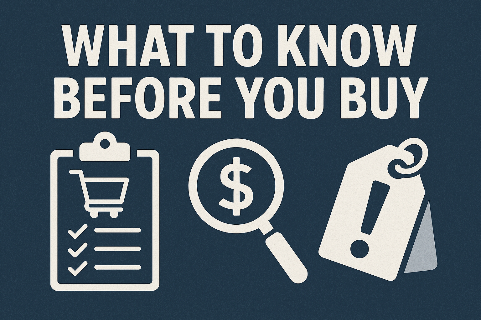 what to know before you buy what to know before you buy