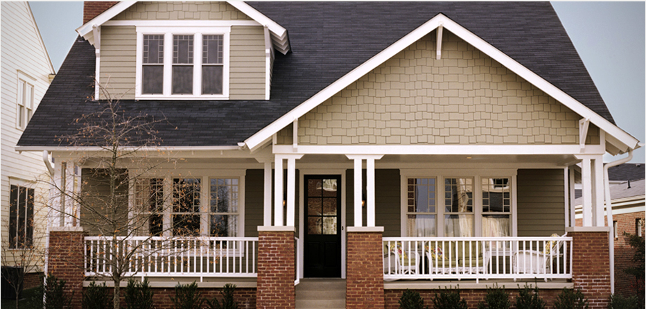 Craftsman Style Home with Weathered Wood Shingles