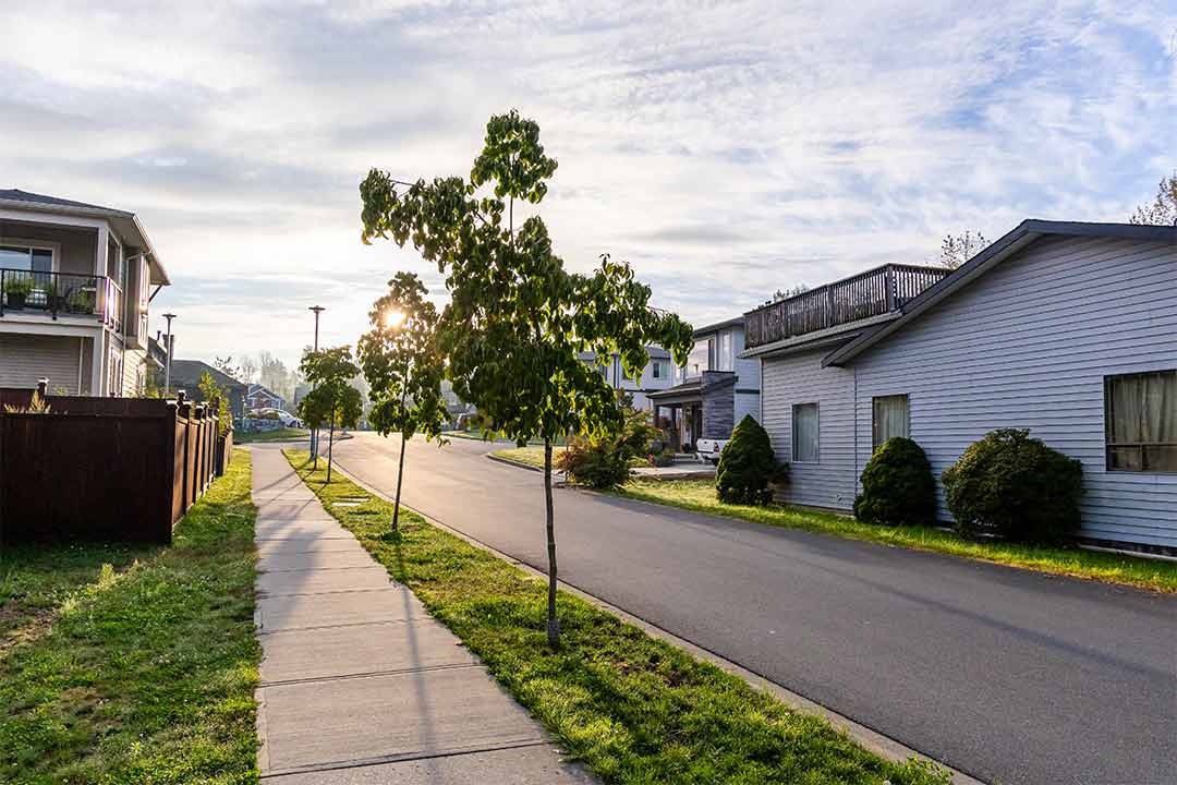 Houses with different roofing styles. Houses with different roofing styles.